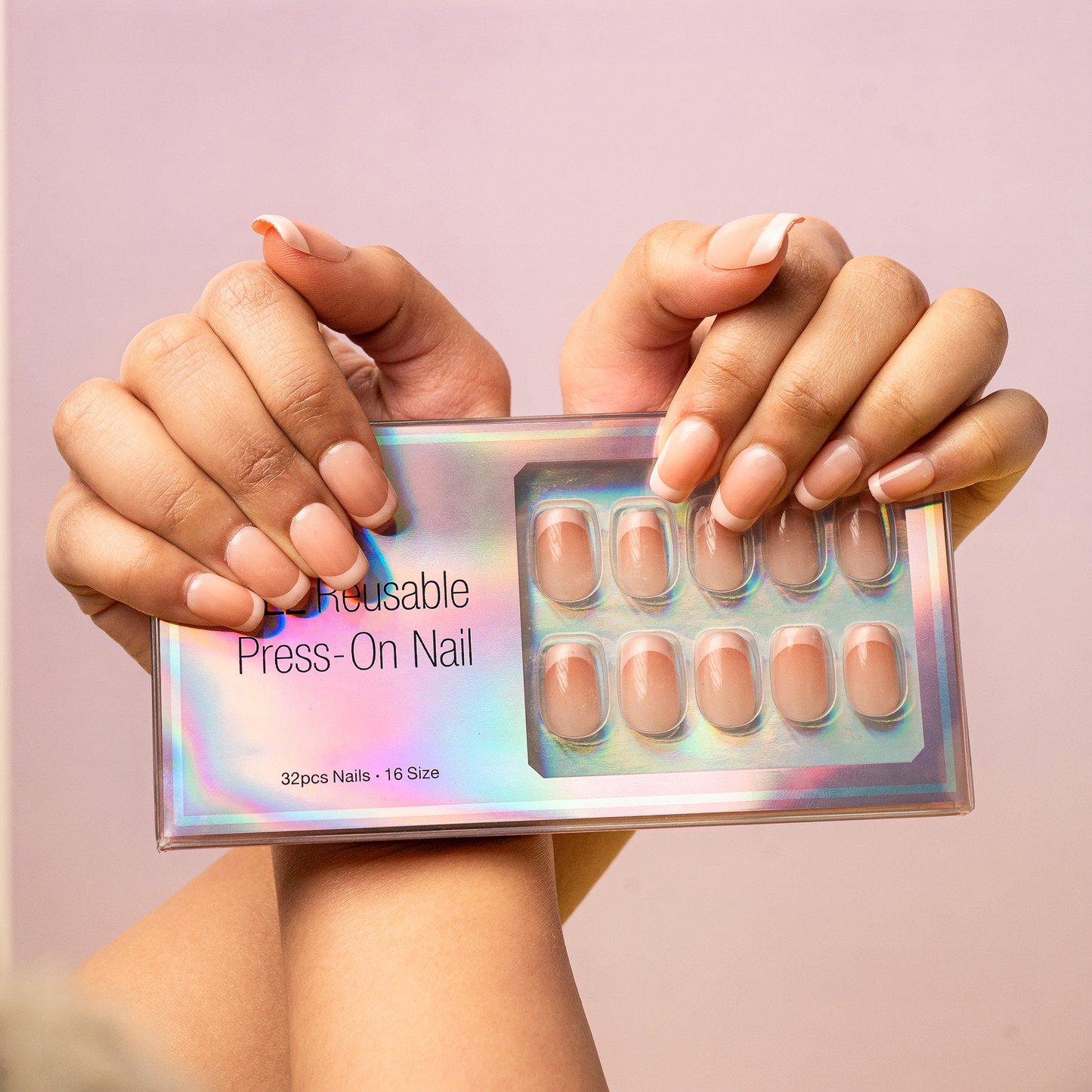 32-Piece Reusable French Press-On Nails: Instant, Salon-Quality Manicure