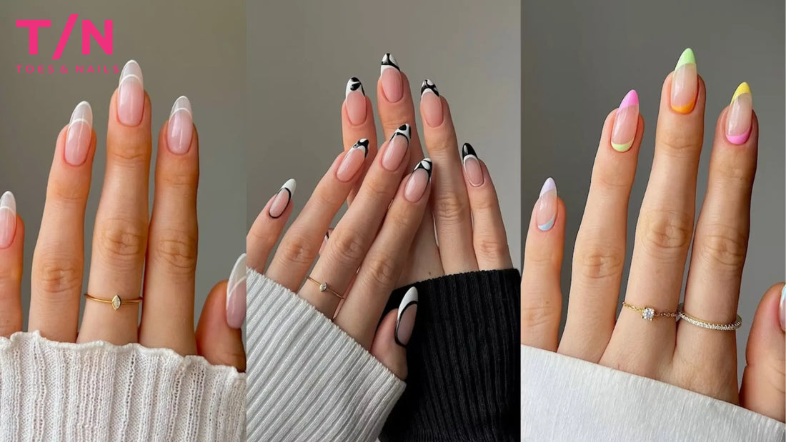 Almond French Tip Nail