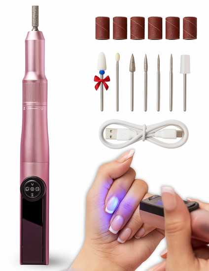 2-in-1 Electric Nail Drill & UV Lamp – 35,000 RPM for Acrylic & Gel Nails